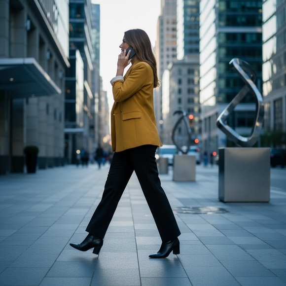 NWOT Banana Republic Women's Yellow Double-Breasted Blazer - Picture 6 of 15